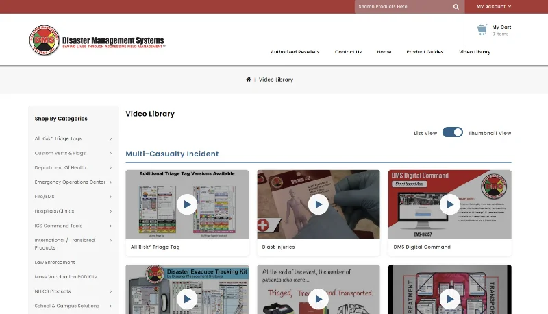 Disaster Management Systems eCommerce Platform - Video Gallery